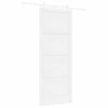 vidaXL Drsna vrata 93 x 232 cm Inženirski les Bela