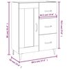 vidaXL Komoda bela 69,5x34x90 cm inženirski les