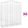 vidaXL Obokane gabion košare 6 kosi 200x50x220/240 cm pocinkano železo