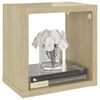 vidaXL Stenske police kockaste 6 kosov sonoma hrast 22x15x22 cm