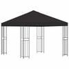 vidaXL Paviljon 3 x 3 m Antracit Poliester in jeklo 190 gsm
