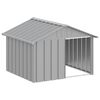 vidaXL Pasja uta siva 116,5x103x81,5 cm pocinkano jeklo