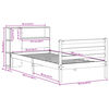 vidaXL Knjižna postelja brez vzmetnice 90x200 cm trdna borovina