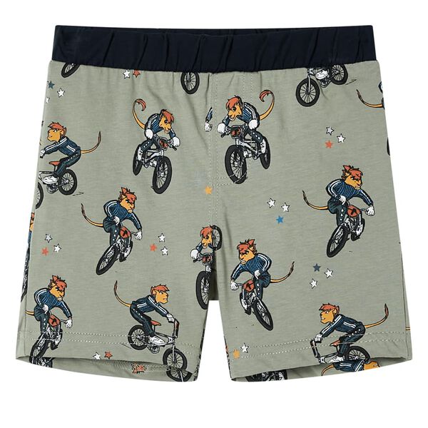 Otroška pižama s kratkimi rokavi svetlo kaki 104