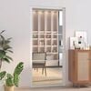 vidaXL Notranja vrata 93x201,5 cm Bela ESG steklo in aluminij