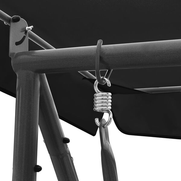 vidaXL Zunanja gugalnica s streho antracitna