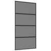 vidaXL Drsna vrata 102.5 x 205 cm Kaljeno steklo in aluminij