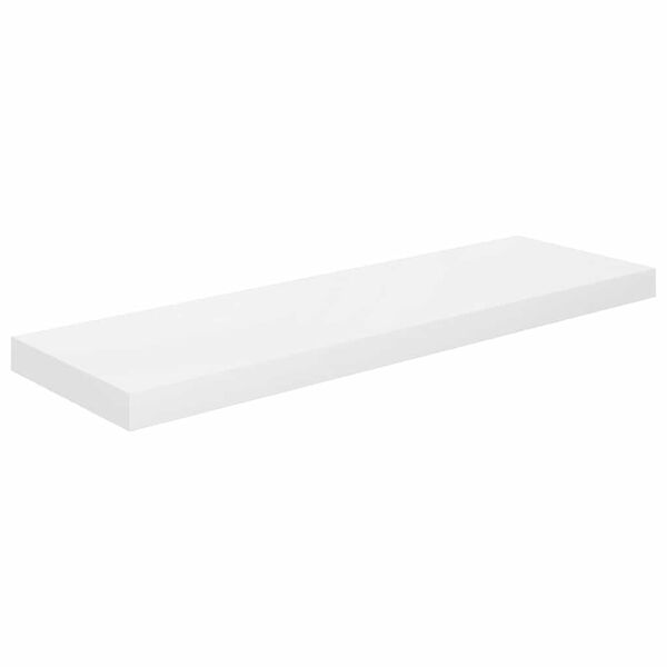 vidaXL Lebdeča polica visok sijaj bela 80x23,5x3,8 cm MDF