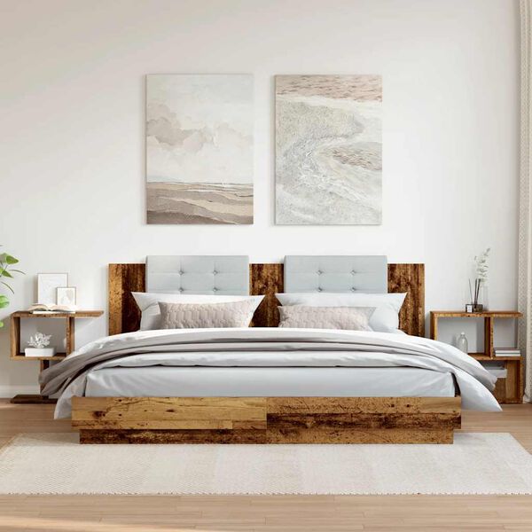 vidaXL Nočna omarica 2 kosa starinski les 50x30x51,5 cm inženirski les