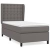 vidaXL Box spring postelja z vzmetnico siva 80x200 cm umetno usnje
