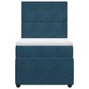 vidaXL Box spring postelja z vzmetnico temno modra 90x200 cm žamet