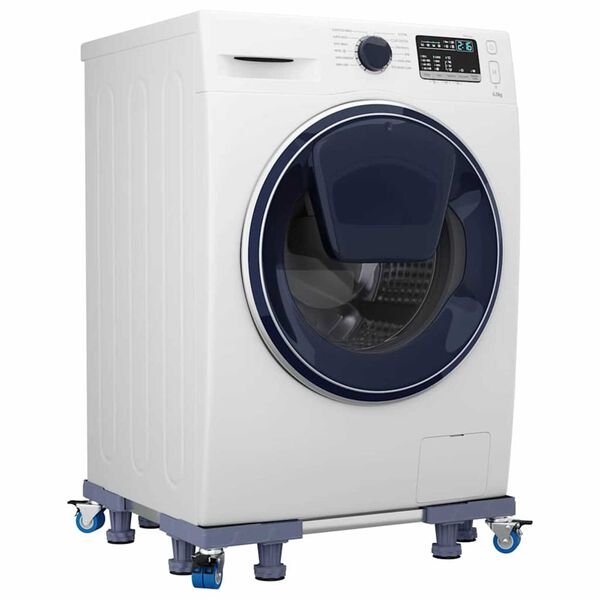 vidaXL Podstavek za pralni stroj Siva 66 x 66 x 12 cm Kovina