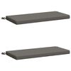 vidaXL Blazine za klopi SOEST 2 kos 100% poliester Siva 80 x 40 x 5 cm