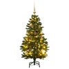 vidaXL Umetna novoletna jelka 150 LED diod in komplet bučk 120 cm