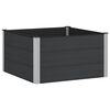 vidaXL Vrtna visoka greda Črna 100 x 100 x 54 cm WPC in aluminij