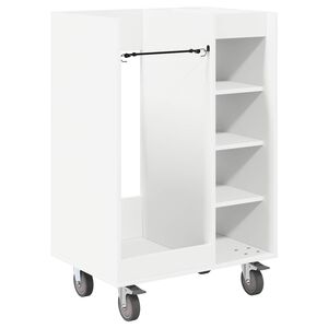 vidaXL Golf omara s kolesom Enobarvno Bela 65 x 45 x 98 cm