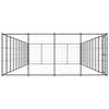 vidaXL Zunanji pasji boks jeklo 53,24 m&sup2;