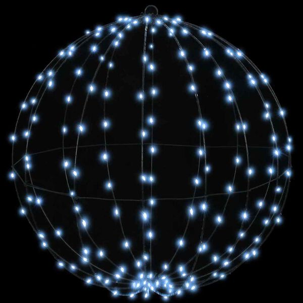 vidaXL Žogica med 384 LED 2 pcs Hladno bela 60 cm Kovina