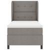 vidaXL Postelja z vzmetnico z vzmetnico Taupe 80 x 200 cm blago