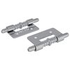vidaXL Zaponka 2 kos srebrna 46 x 17 x 1,2 mm Jeklo