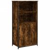 vidaXL Visoka omara dimljen hrast 62x36x121,5 cm inženirski les