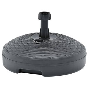 vidaXL Podstavek za senčnik pesek / voda 20 L antracit plastični ratan