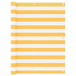 vidaXL Balkonsko platno belo in rumeno 120x500 cm oksford blago