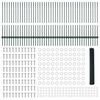 vidaXL Ograja s stebrom Zelena 1 x 100 m Jeklo in PVC