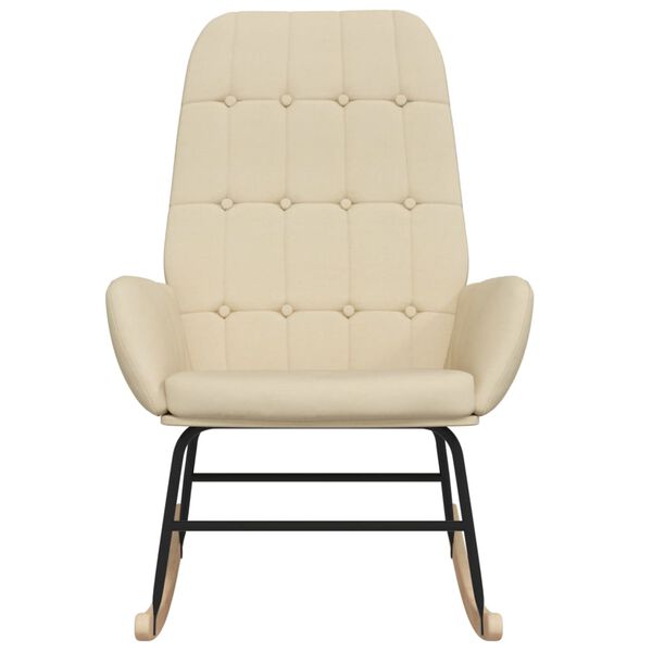 vidaXL Gugalni stol krem blago