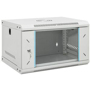 vidaXL 6U stenska omrežna omarica 19" IP20 53x40x30 cm