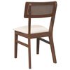 vidaXL Jedilni stoli z blazinami 2 kosa Brown Solid Wood Rubber