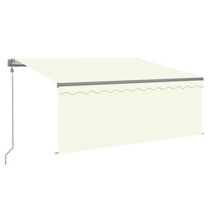 vidaXL Avtomatska tenda s senčilom LED + senzor 3x2,5 m krem