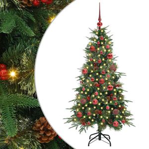 vidaXL Umetno Zložljivo Božično Drevo Zelena 150 cm PE in PVC