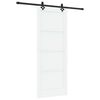 vidaXL Drsna vrata 83 x 211 cm Inženirski les Bela in črna