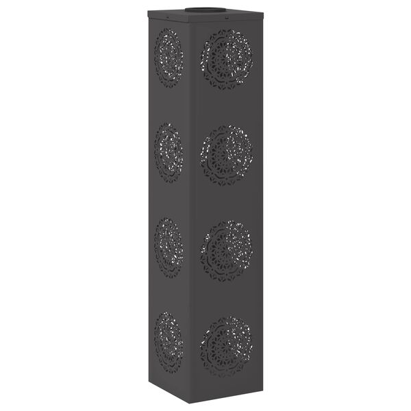 vidaXL Solarno LED svetilo za pot 2 pcs Črna Medenina