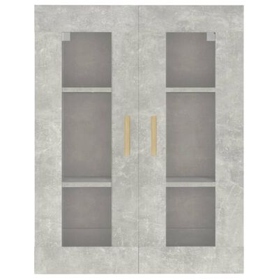 vidaXL Viseča stenska omarica betonsko siva 69,5x34x90 cm