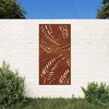 vidaXL Vrtna stenska dekoracija 105x55 cm corten jeklo drevo