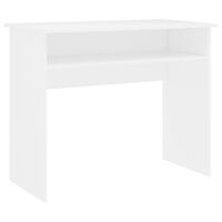 vidaXL Pisalna miza bela 90x50x74 cm iverna plošča