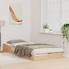 vidaXL Konstrukcija postelje Rjava 80 x 220 cm Masivno borovo les
