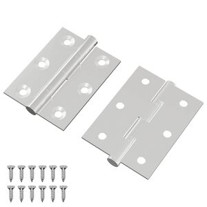 vidaXL Tečaj 2 kos Srebrna 50 x 38 x 1,3 mm Jeklo