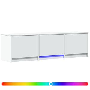 vidaXL TV omarica z LED osvetlitvijo 140 x 34 x 40 cm Bela