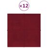 vidaXL Stenski paneli 12 kosov vinsko rdeči 30x30 cm žamet 1,08 m²