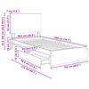 vidaXL Postelja s shranjevanjem Črna 100 x 200 cm Konstruiran les