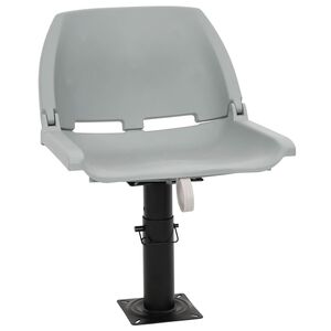 vidaXL Zložljiv sedež za čoln 2 kosa brez blazine siv 48x51x41 cm