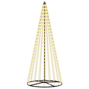 vidaXL LED božično drevesce EKENAS 235 cm 500 LED Toplo bela elezo