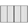 vidaXL Pasja vrata 2 pcs Črna 80 x 100 cm Cinkana jeklena