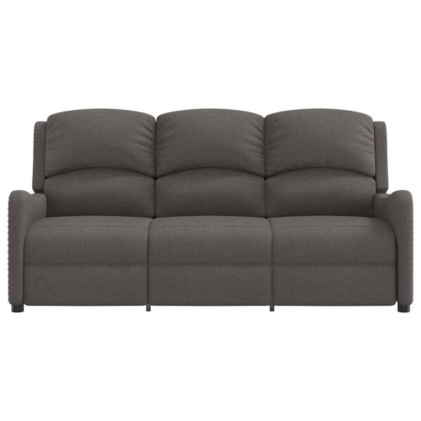 vidaXL Masažni trosed temno sivo blago