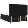 vidaXL Postelja z žimnico Box Spring Črna 140 x 200 cm blago