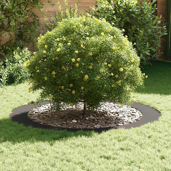 vidaXL primeren za ravne obroče dreves 5 pcs Črna &Oslash;90 / 120 cm Jeklo