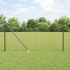 vidaXL Ograja s stebrom Siva 1,2 x 10 m Jeklo in PVC